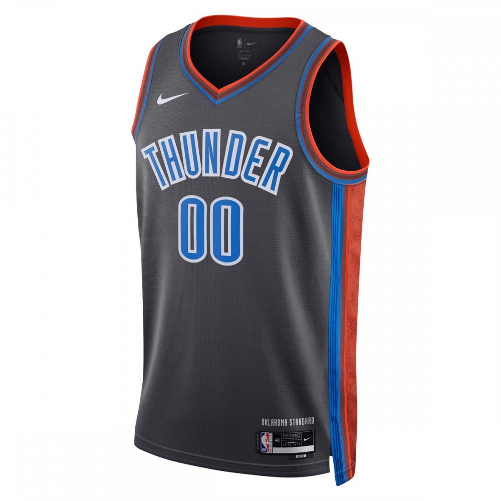 Oklahoma City Thunder Unisex 2022/23 Swingman Custom Jersey - City Edition - Black-Pro Kit Vault | Brand New 26/27 Sports Jerseys